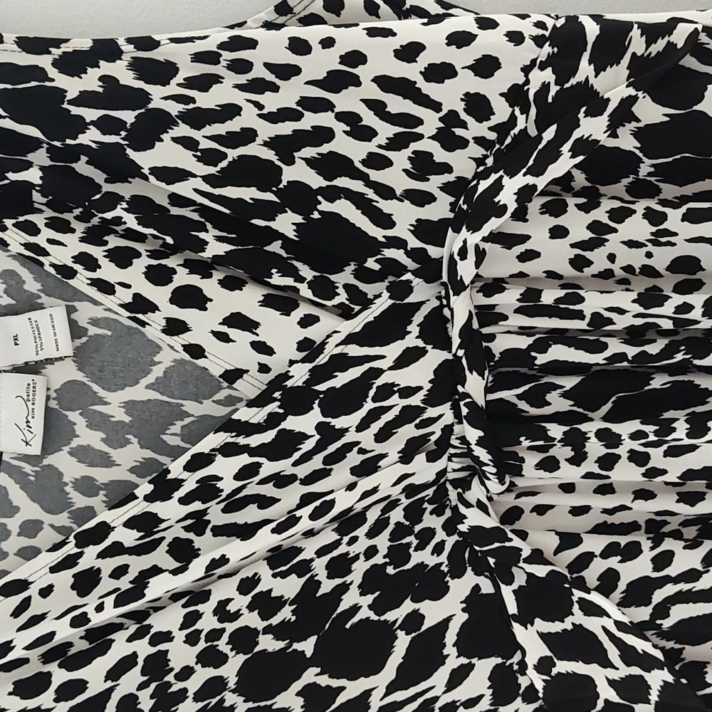 Kim Rogers Maxi Dress Petite XLP Leopard Animal Print Casual Summer Sexy Flowy - Picture 9 of 11